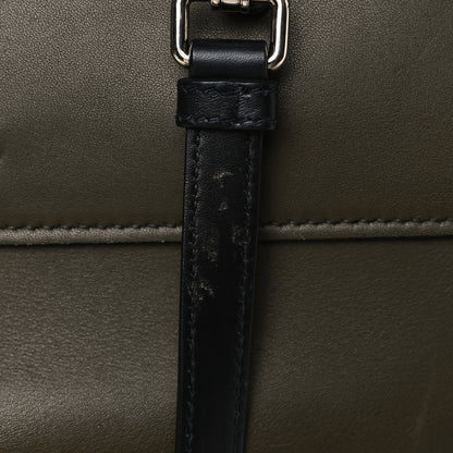 Prada City Calfskin Convertible Top Handle Tote Militare Green Black 14 of 14