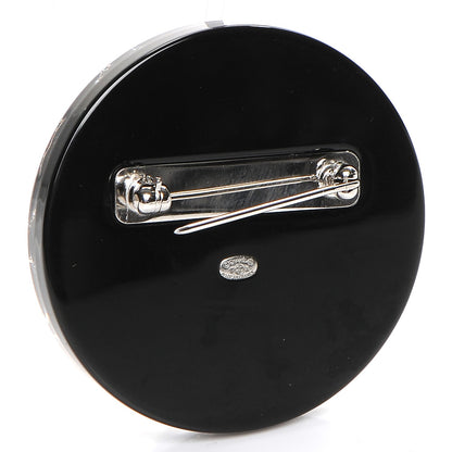 Chanel Glittered Resin Strass Brooch Black Pink 3 of 5