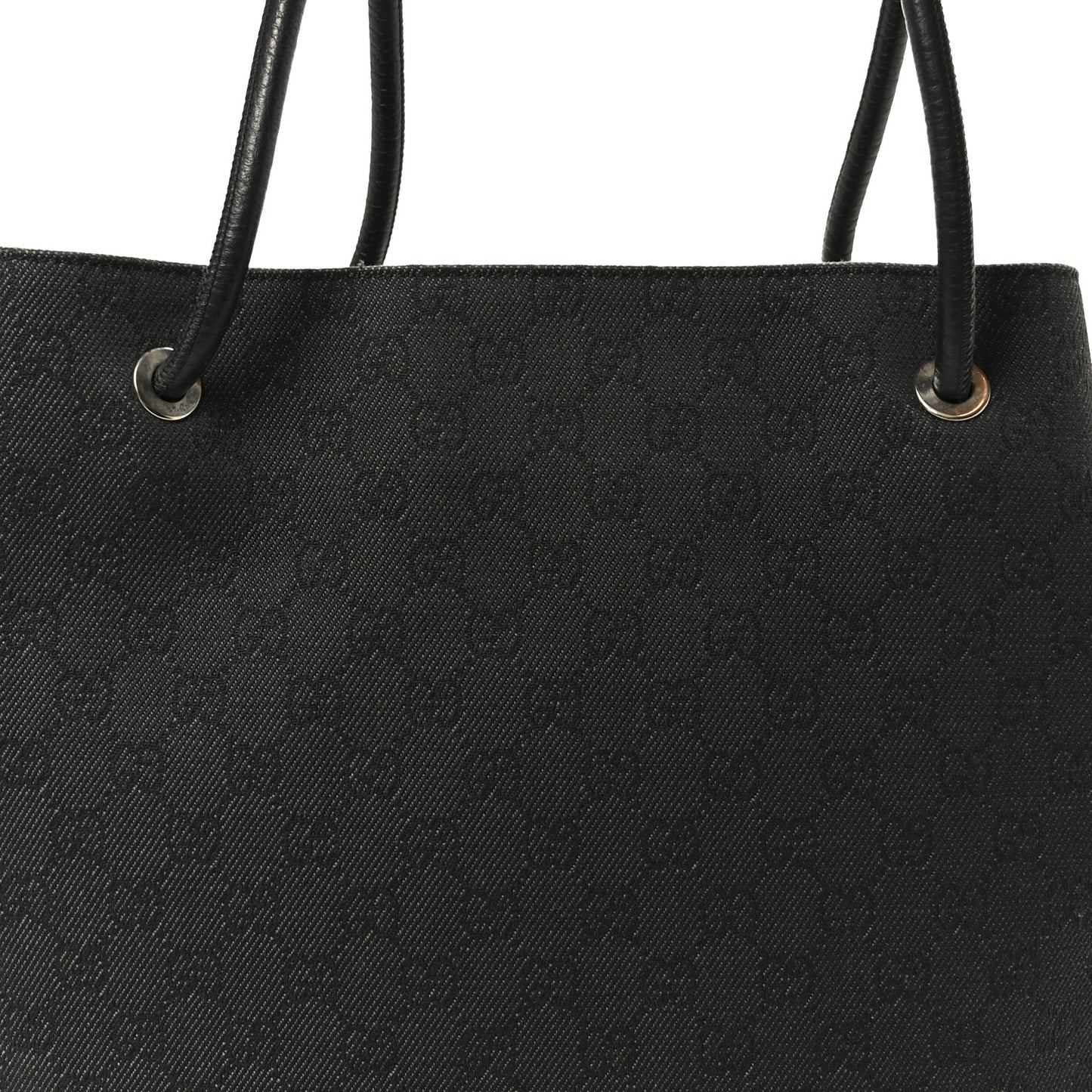 Canvas Monogram Gifford Shopping Tote Black