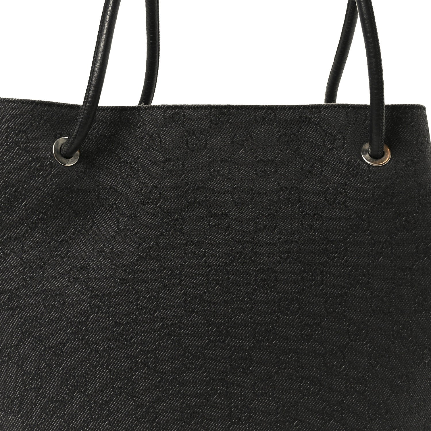 Gucci Canvas Monogram Gifford Shopping Tote Black 9 of 11
