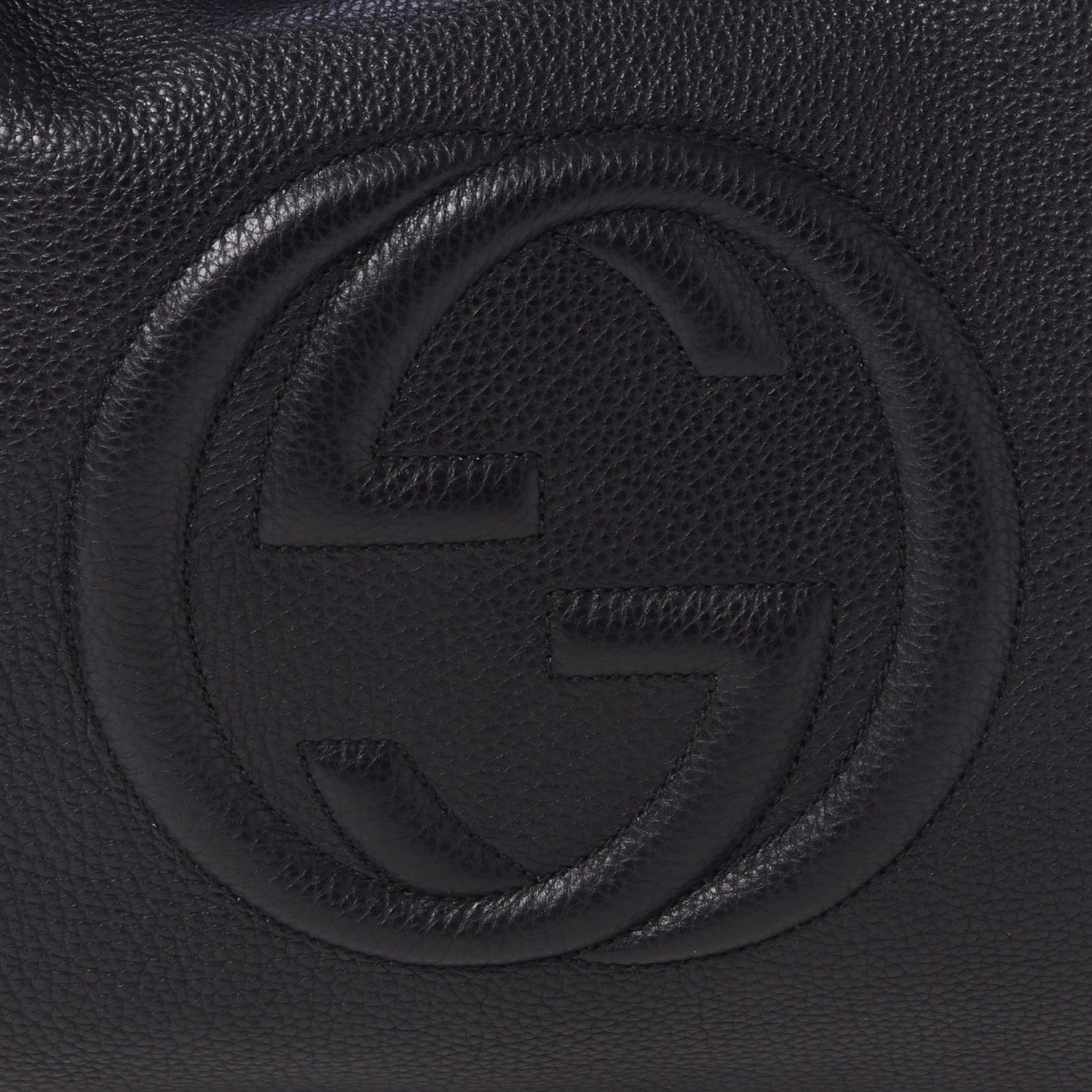 Gucci Pebbled Calfskin Large Soho Shoulder Bag Black 8 of 10