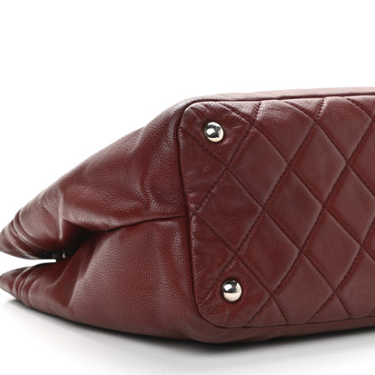 Chanel Caviar Quilted Large Timeless CC Soft Tote Dark Red 5 of 11