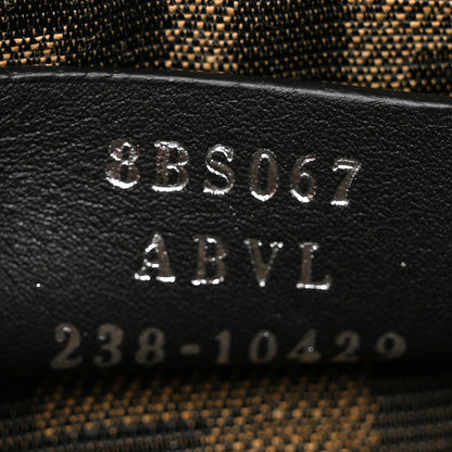 Fendi Vitello King Plexiglass Logo Embossed Mini By The Way Top Handle Boston Bag Black White 7 of 10
