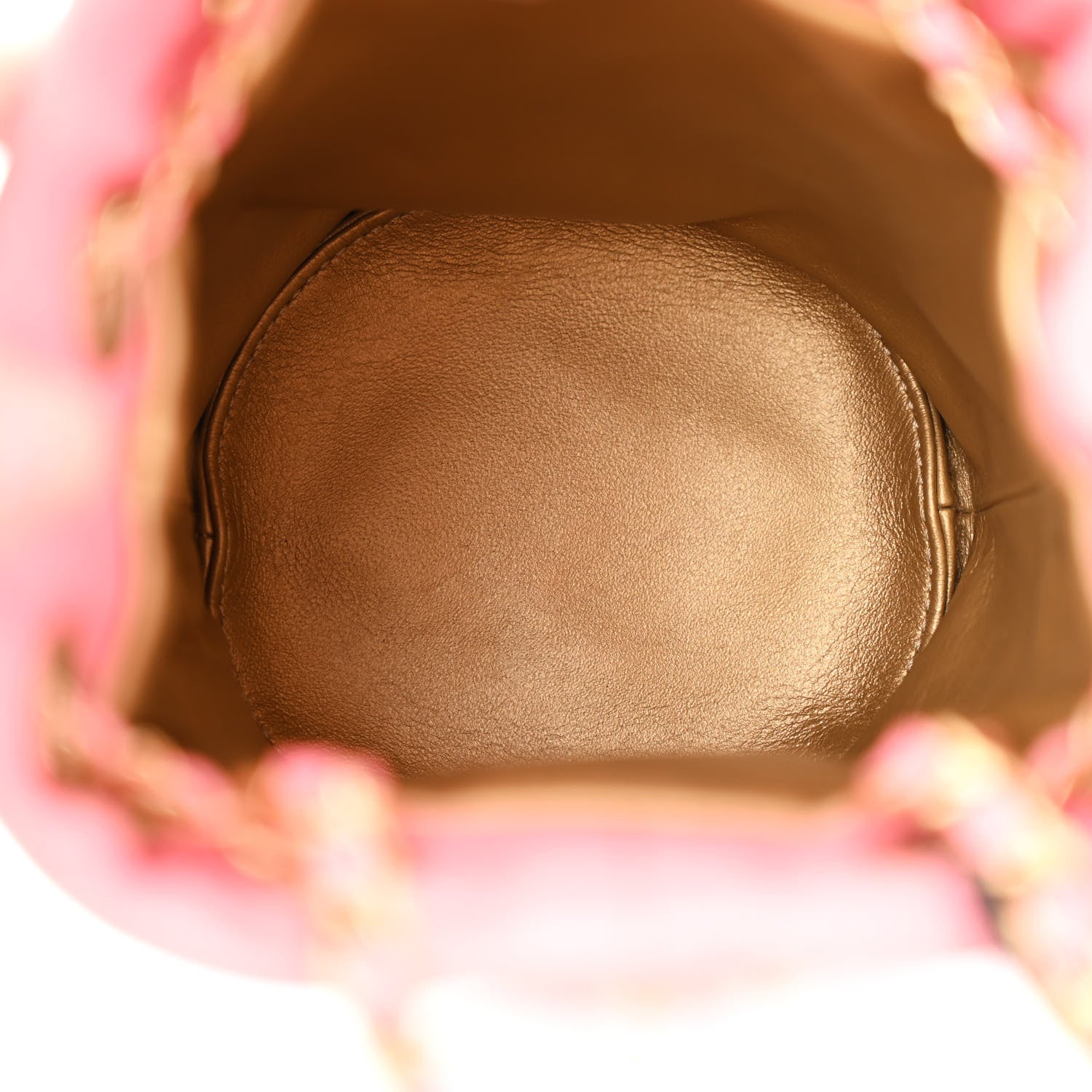 Chanel Lambskin Quilted Pearl Crush Drawstring Bag Pink 5 of 11