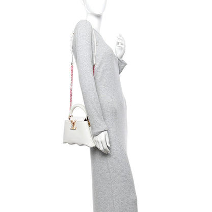 Louis Vuitton Taurillon Capucines Capushell Mini White 2 of 10