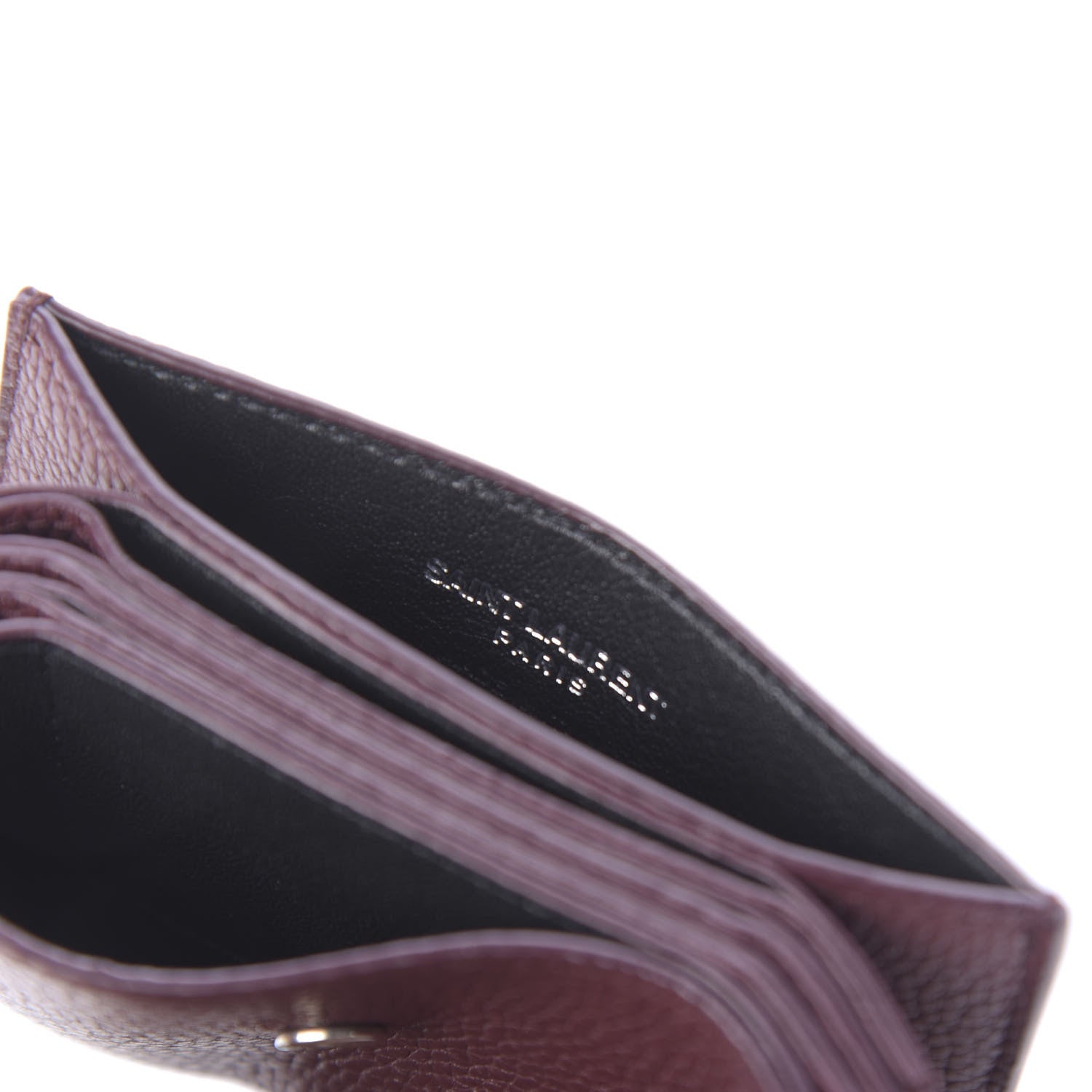 Saint Laurent Grained Calfskin Accordion Wallet Bordeaux 8 of 10