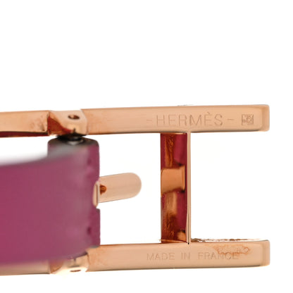Hermes Swift Behapi Double Tour Bracelet T3 Rose Pourpre Rose Extreme 4 of 5