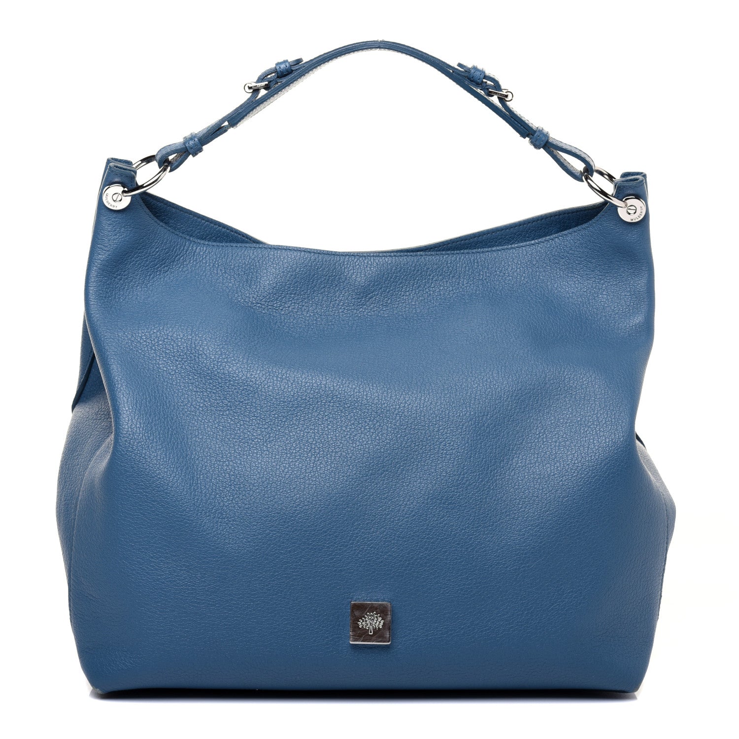 Mulberry Goat Printed Calfskin Freya Hobo Steel Blue 1 of 12