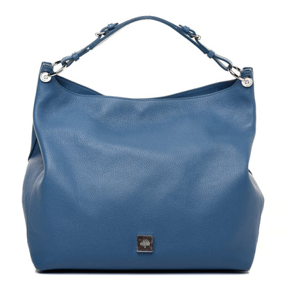 Mulberry Goat Printed Calfskin Freya Hobo Steel Blue 1 of 12