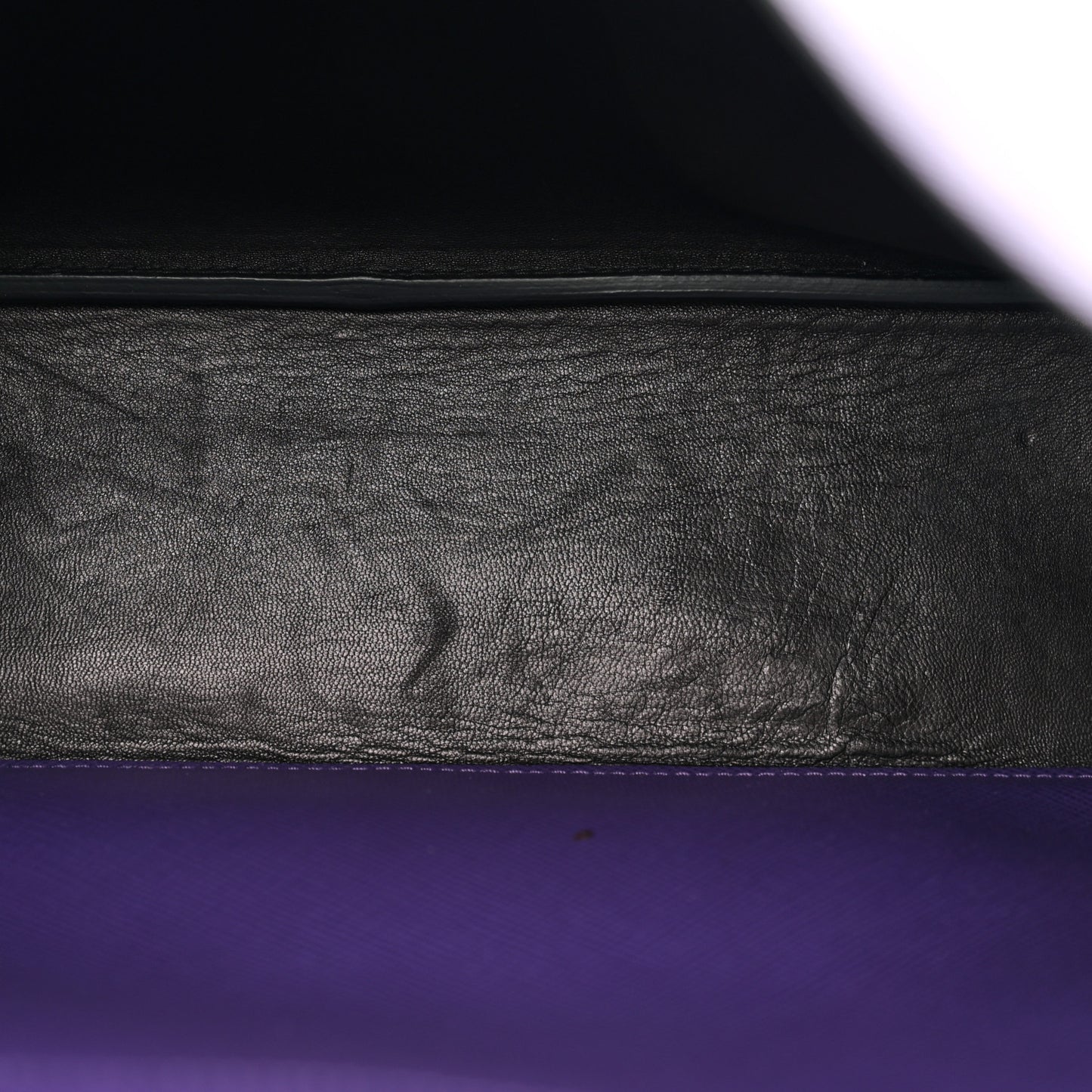 Saffiano Cuir Large Double Bag Viola Black