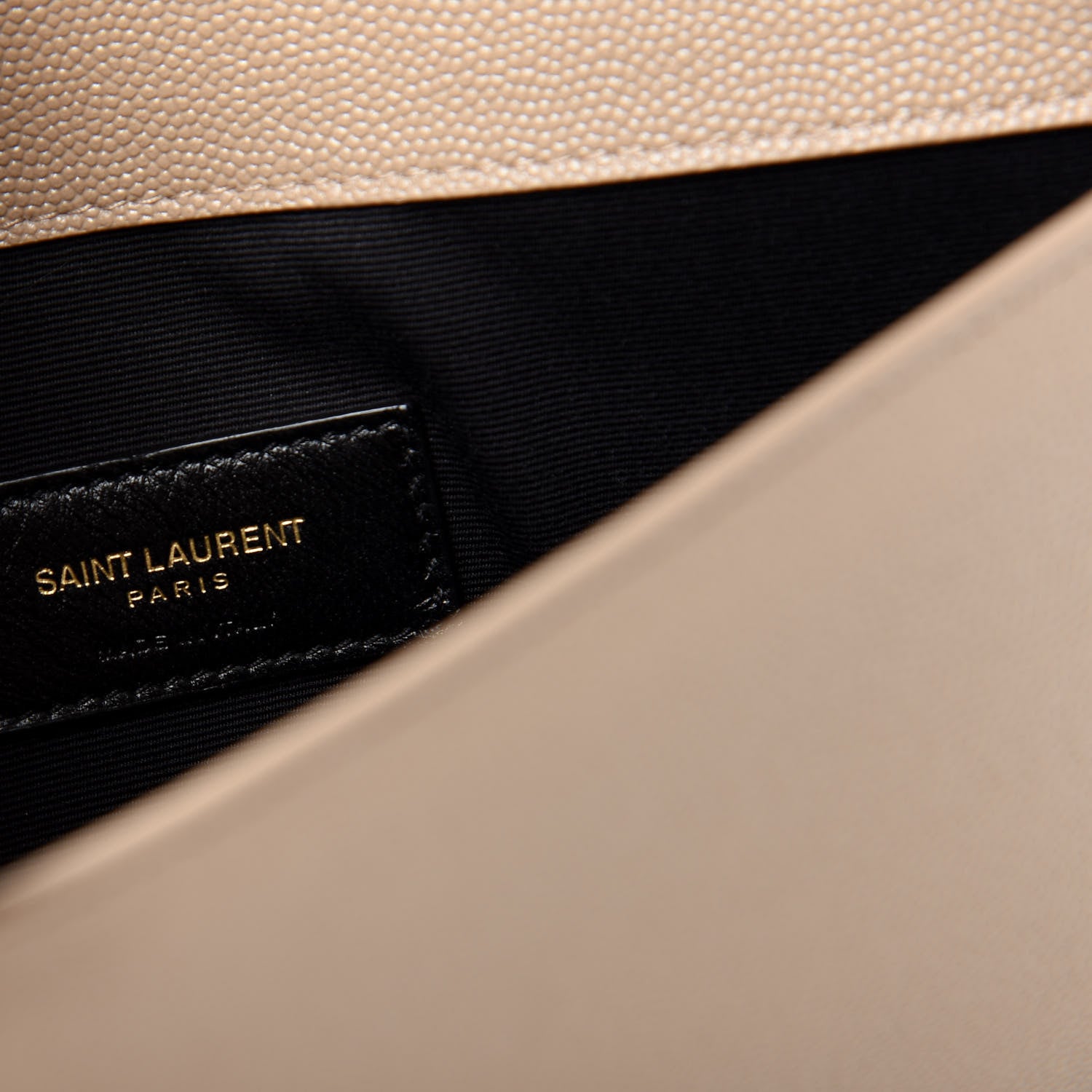 Saint Laurent Grain De Poudre Uptown Pouch Dark Beige 6 of 7