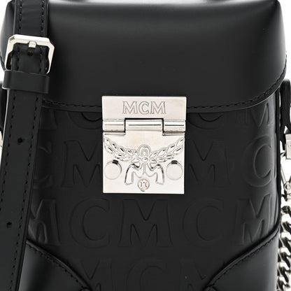 MCM Calfskin Ottomar Logo Mini Soft Berlin Crossbody Black 8 of 10