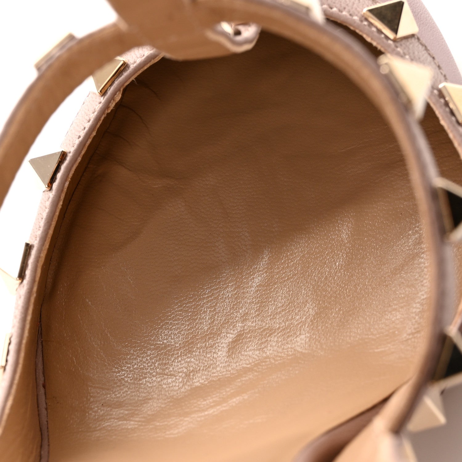 Valentino Garavani Calfskin Nappa Rockstud Ankle Strap 100mm Pumps 40 Grey Pink Poudre 10 of 12