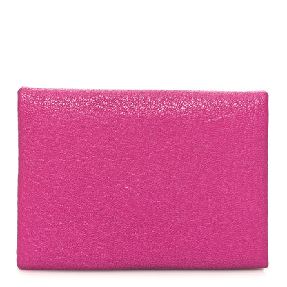 Hermes Chevre Mysore Calvi Duo Card Case Rose Pourpre 1 of 12