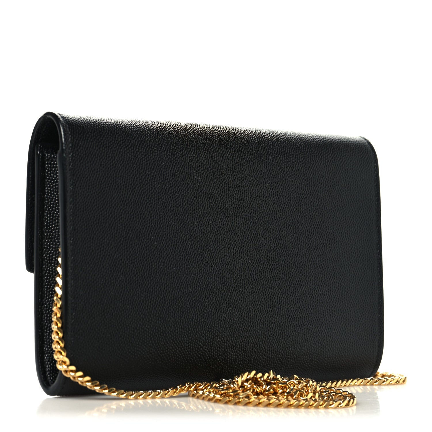 Saint Laurent Grain de Poudre Uptown Chain Wallet Black 4 of 11