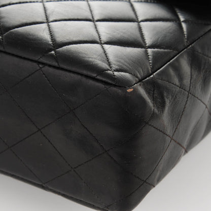 Chanel Lambskin Quilted Jumbo Flap Black 10 of 13