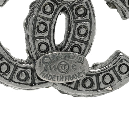 Chanel Pearl Crystal CC Earrings Ruthenium 4 of 4