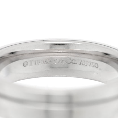 Tiffany 18K White Gold Narrow T Two Ring 46 3.75 4 of 5