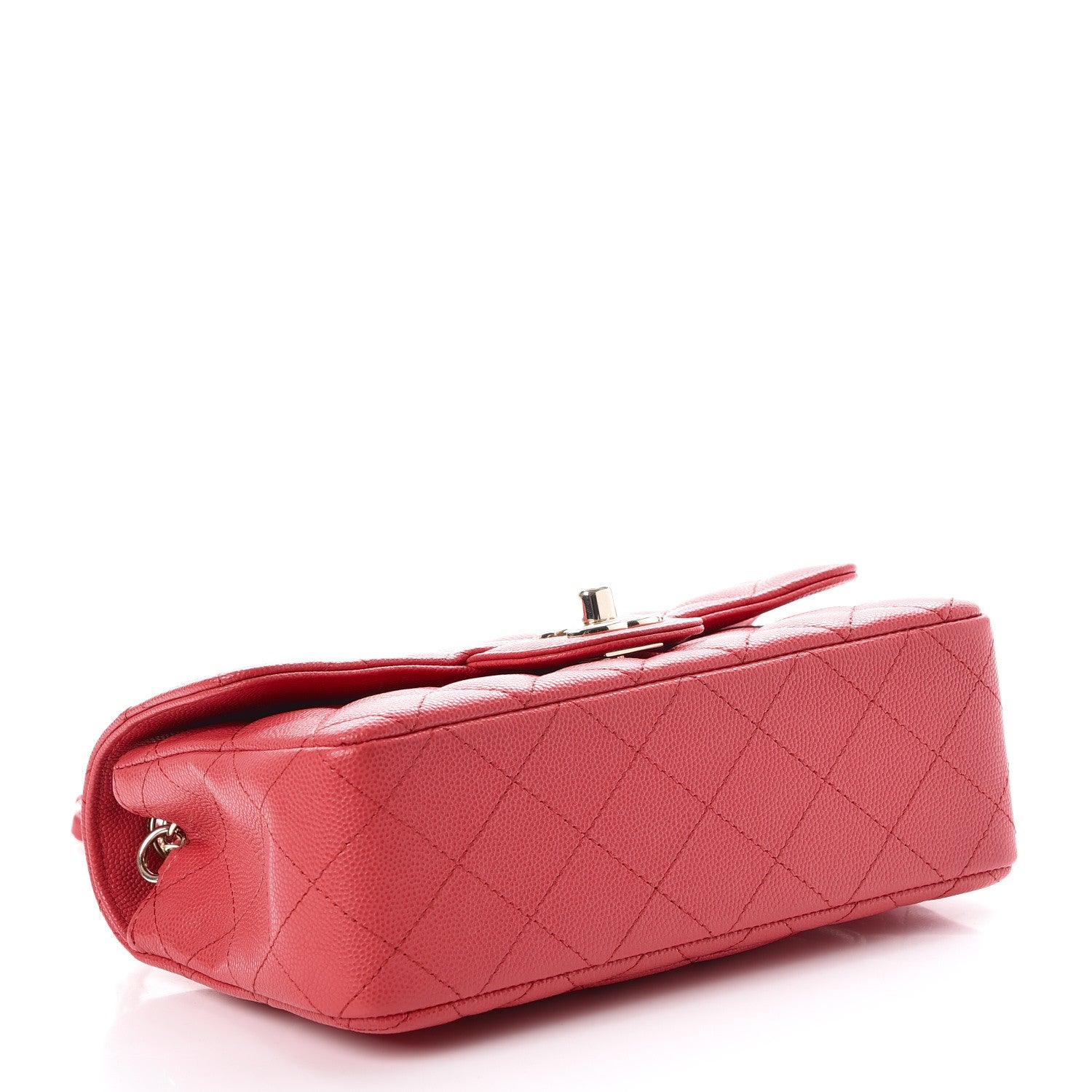 Chanel Caviar Quilted Mini Rectangular Flap Dark Pink 4 of 8