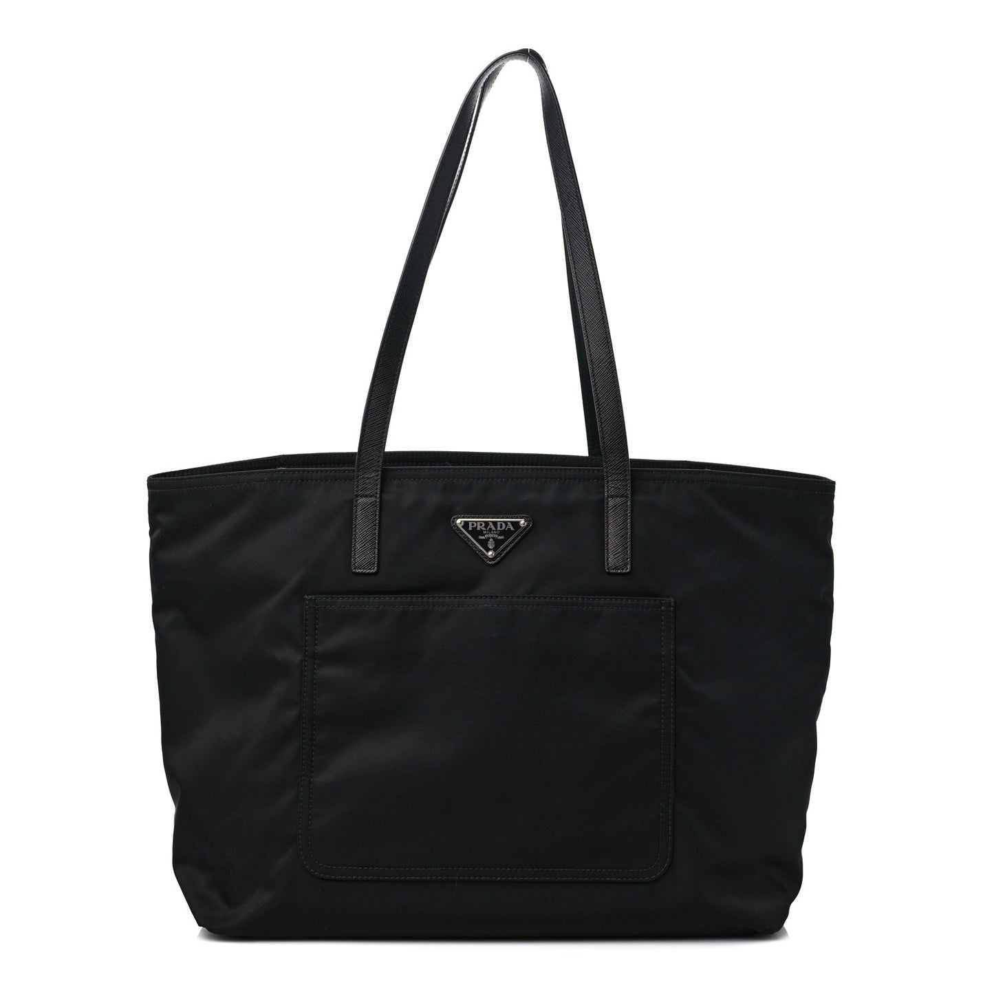 Tessuto Nylon Vela Saffiano Tote Black