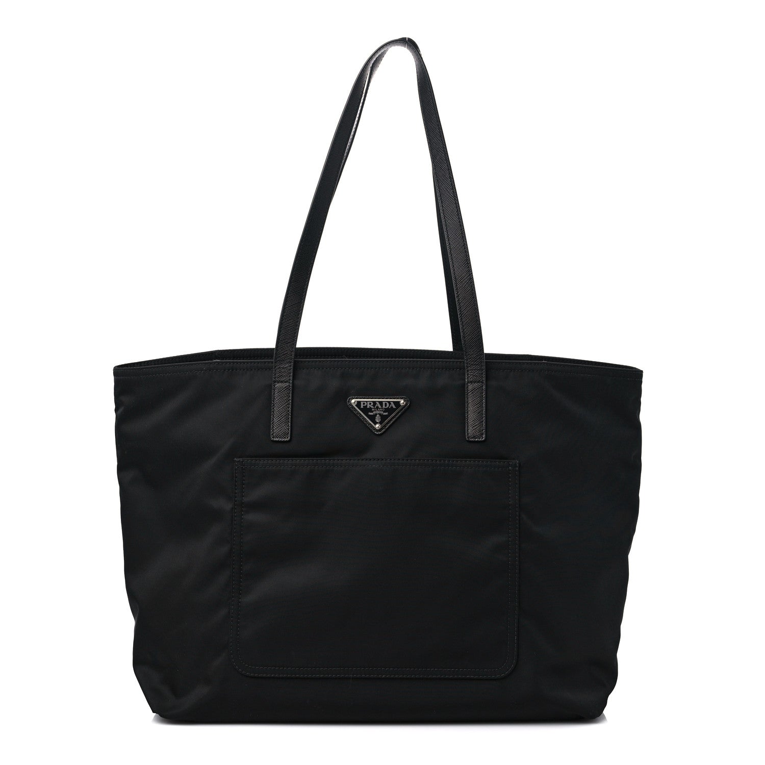 Prada Tessuto Nylon Vela Saffiano Tote Black 1 of 8