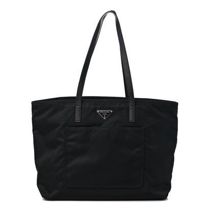 Prada Tessuto Nylon Vela Saffiano Tote Black 1 of 8