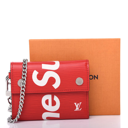 Louis Vuitton X SUPREME Epi Chain Wallet Red 8 of 8