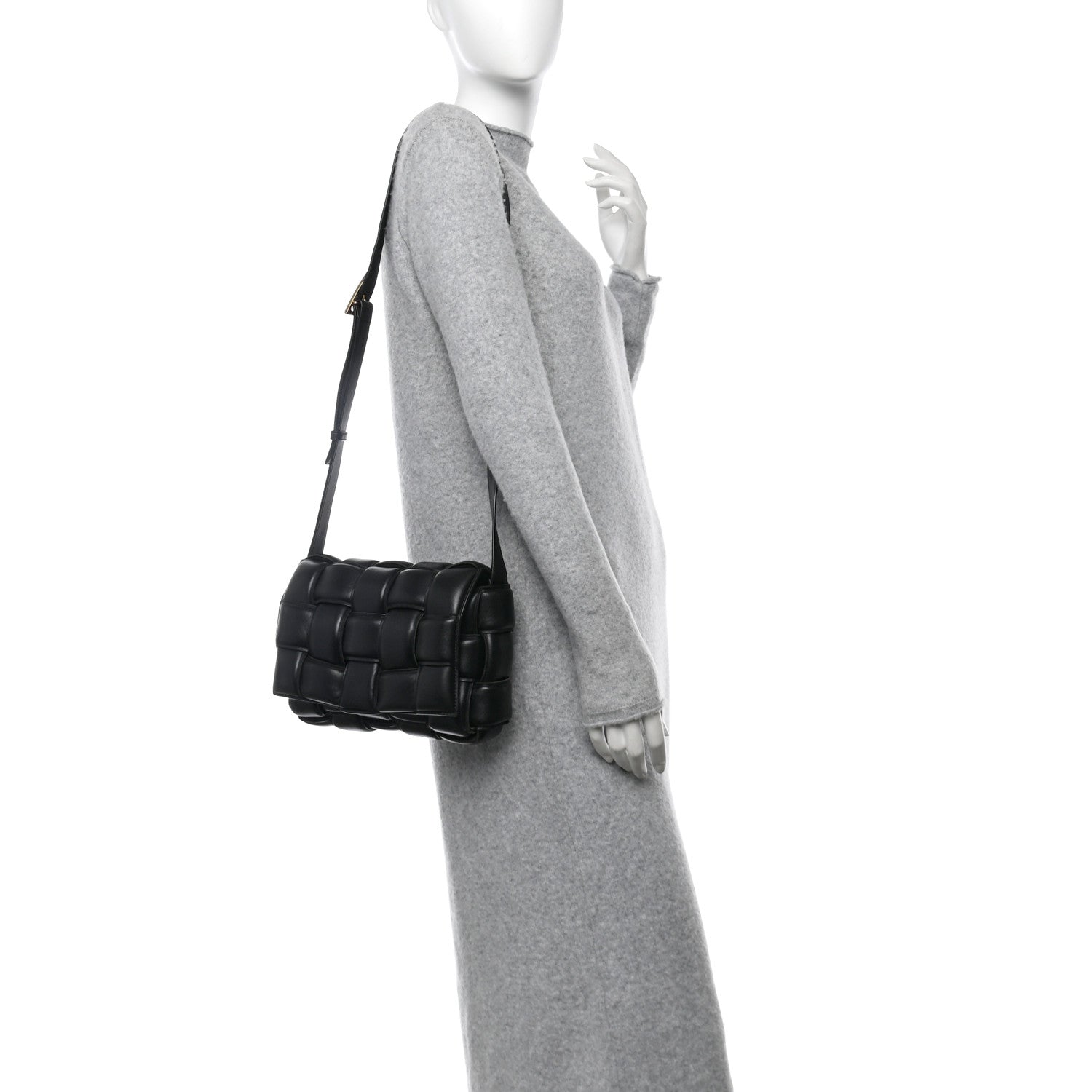 Bottega Veneta Nappa Maxi Intreccio Padded Cassette Crossbody Bag Black 2 of 9