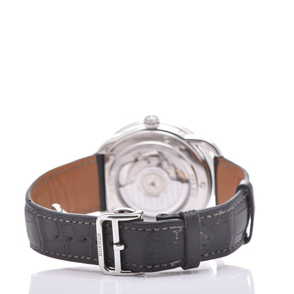 Hermes Stainless Steel Alligator 43mm Arceau Grande Lune Automatic Watch Graphite 4 of 7