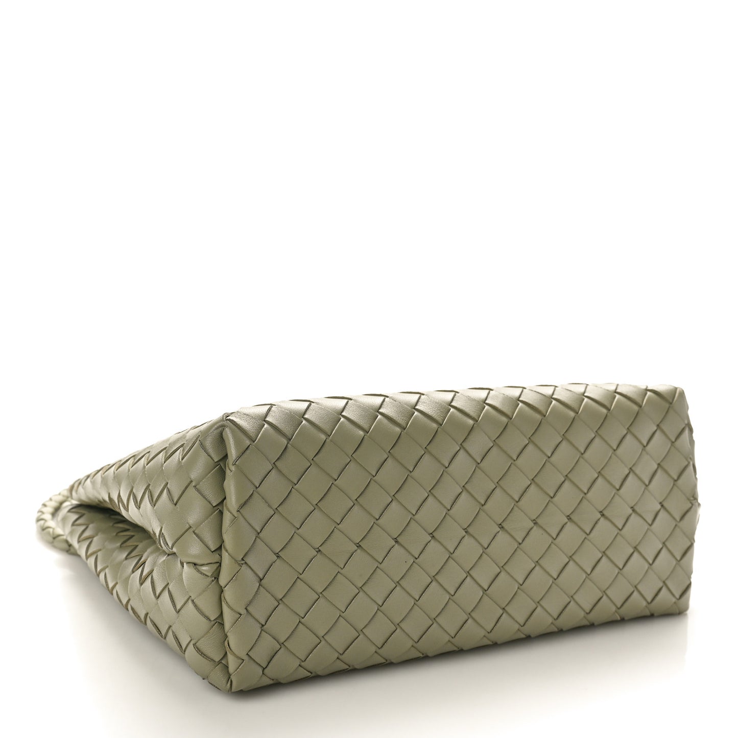 Nappa Intrecciato Medium Andiamo Shoulder Bag Travertine