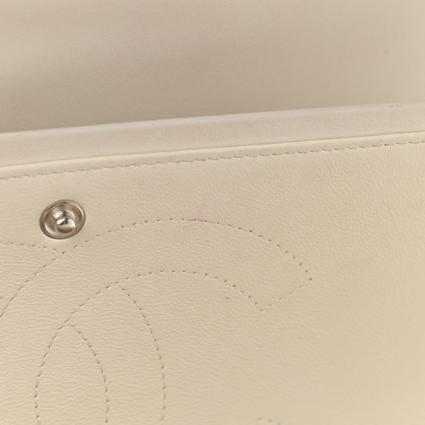 Patent Quilted Jumbo Double Flap Pearl