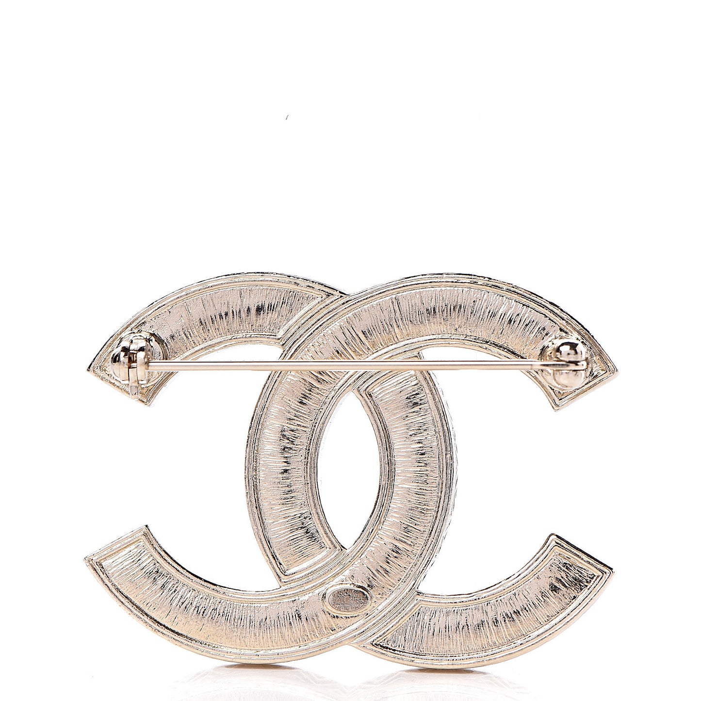 Crystal CC Brooch Light Gold
