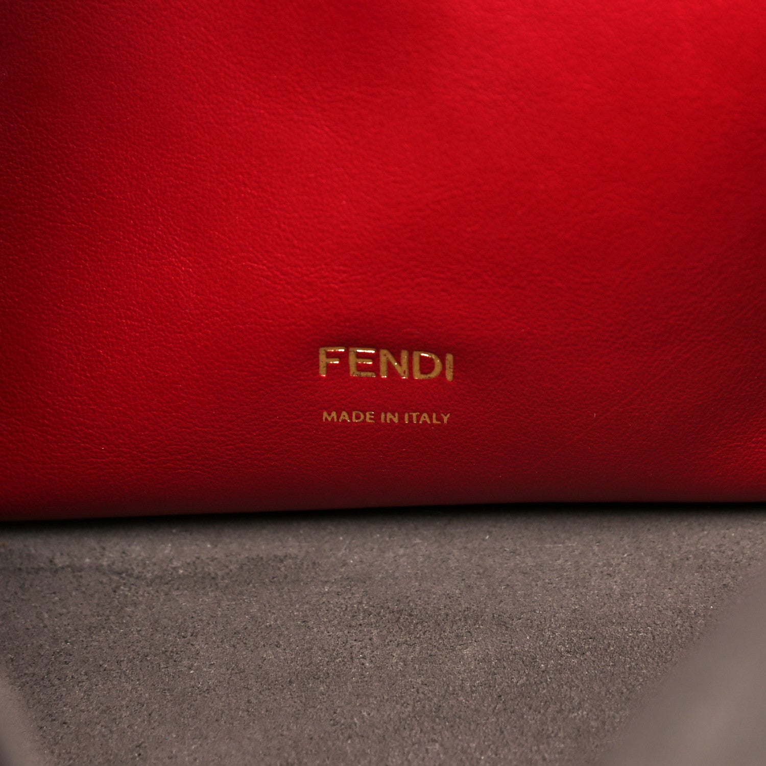 Fendi Vitello Grace Bi-Color FF 1974 Embossed Flip Tote Fragola Maya Black 8 of 9