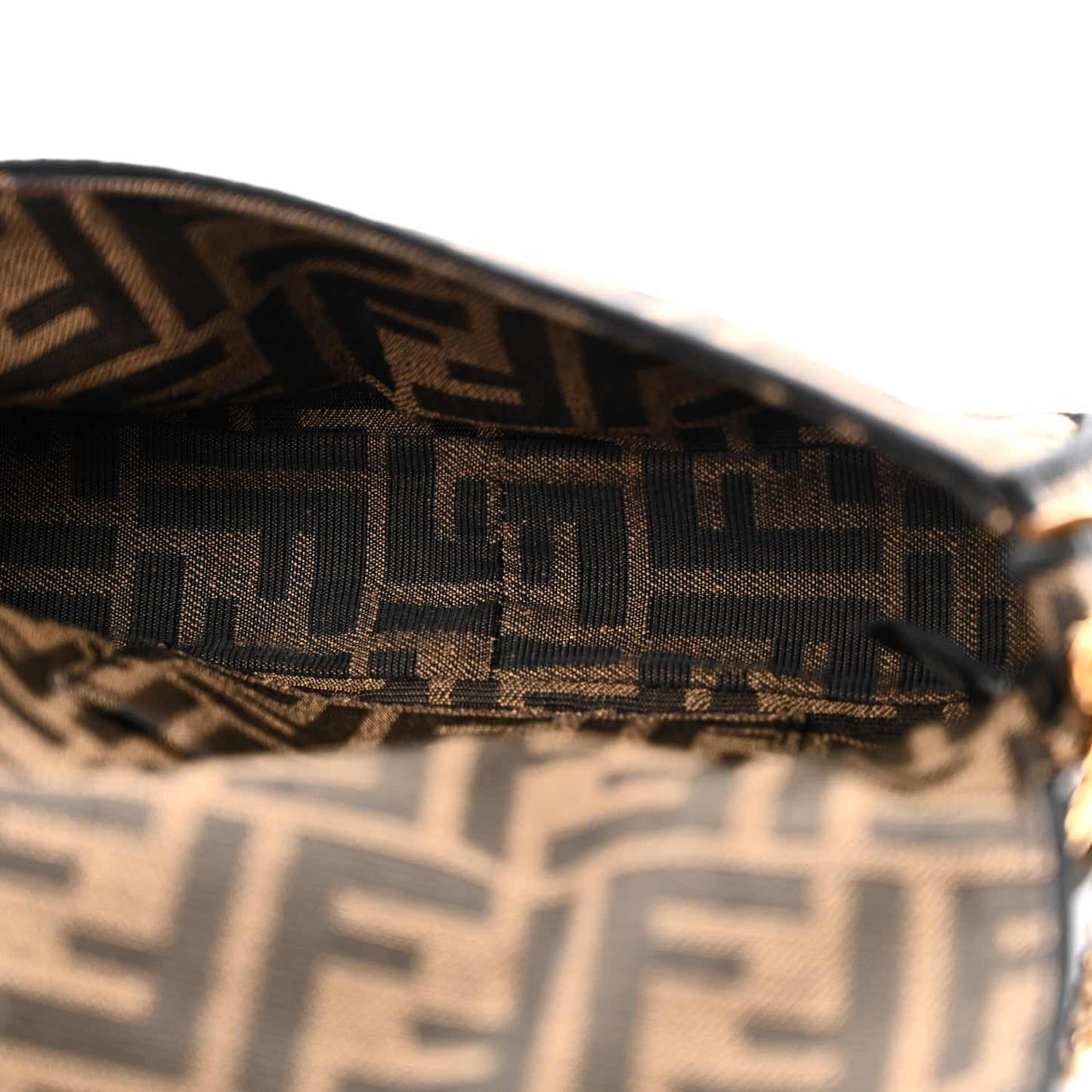 Fabric Jacquard FF 1974 Mini Baguette Tobacco Moro Black
