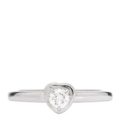Cartier 18K White Gold Diamond D'Amour Heart Ring 49 5 1 of 5