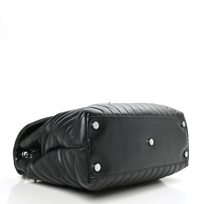 Saint Laurent Calfskin Y Quilted Monogram Large Loulou Chain Satchel Black 4 of 12