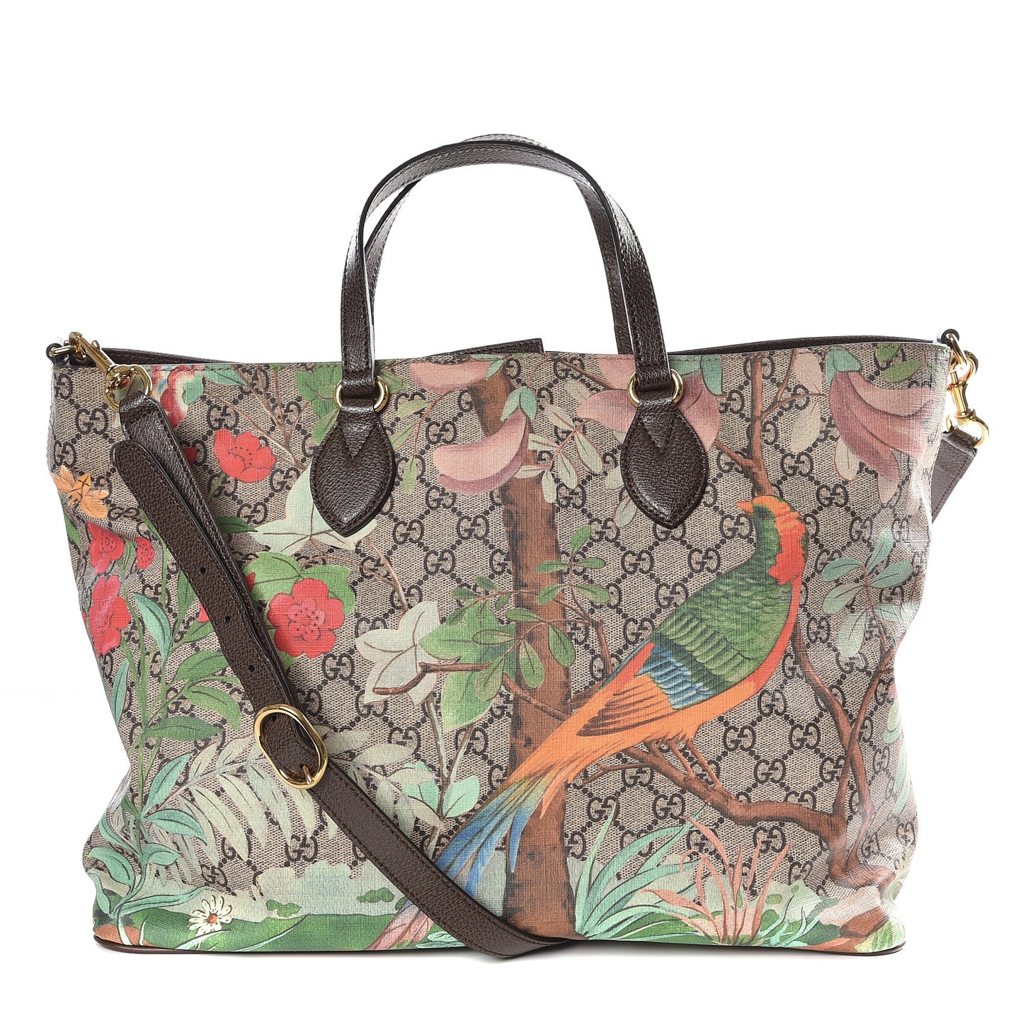 Soft GG Supreme Monogram Tian Medium Crossbody Tote Beige Multicolor New Acero