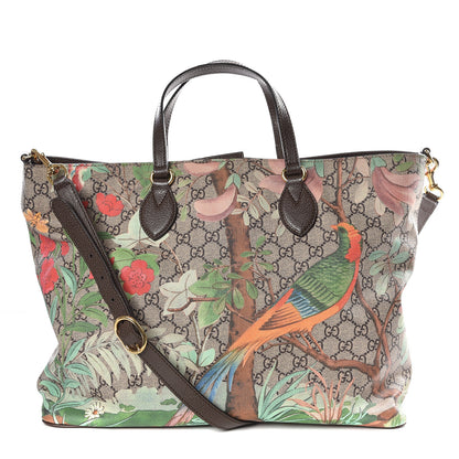 Gucci Soft GG Supreme Monogram Tian Medium Crossbody Tote Beige Multicolor New Acero 1 of 10