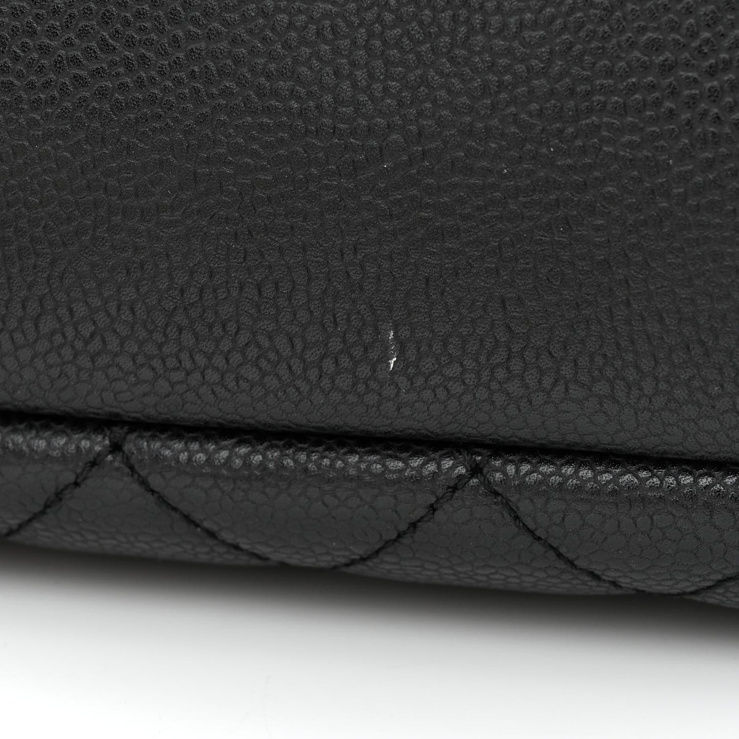Caviar Quilted Grand Shopping Tote GST Black