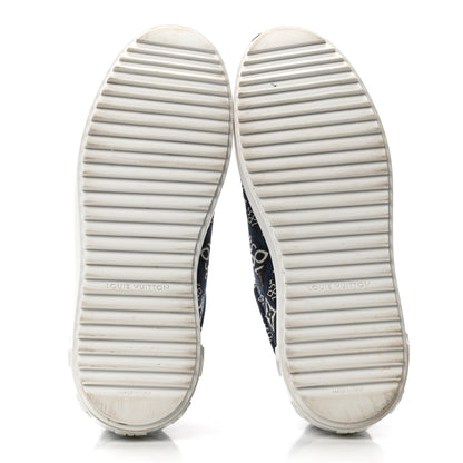 Louis Vuitton Jacquard Since 1854 Time Out Sneakers 38 Blue 5 of 7