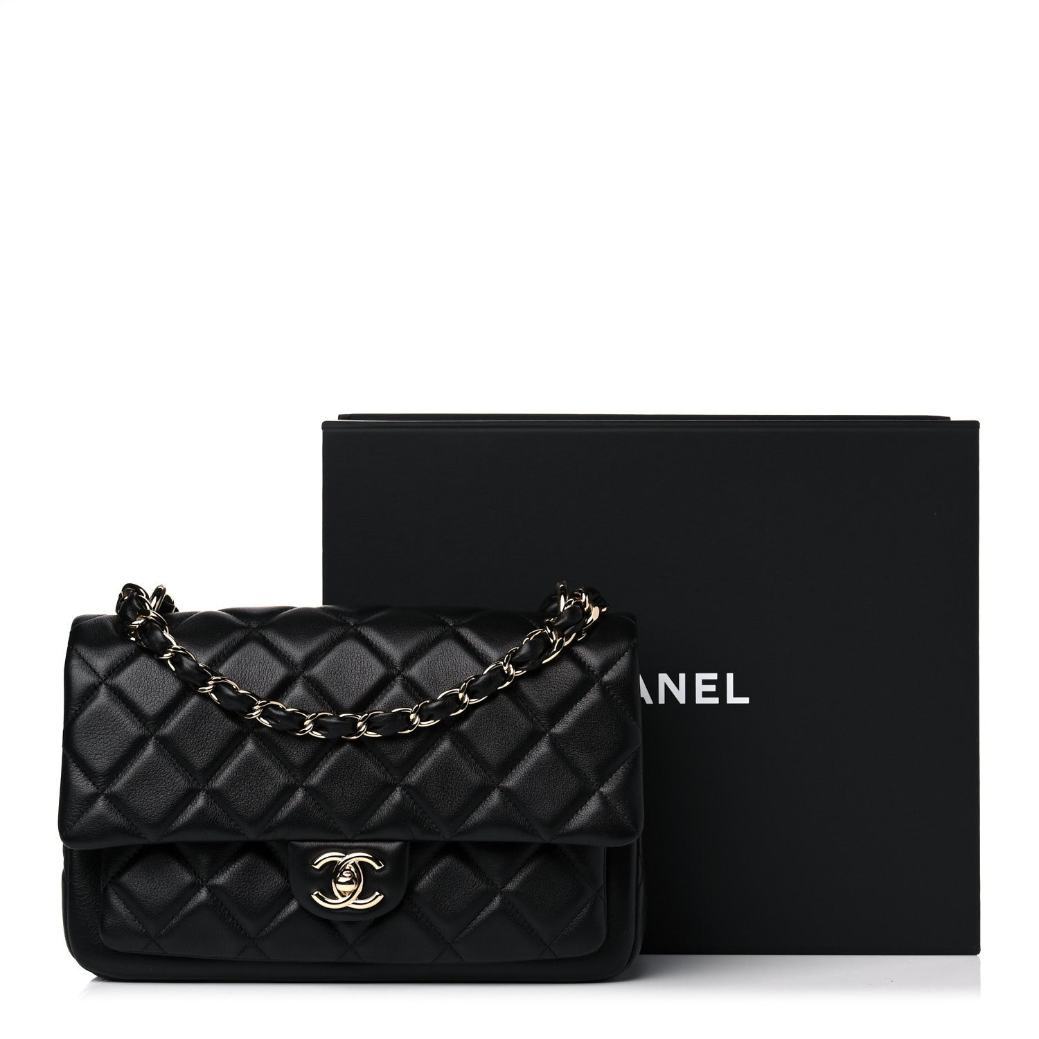 Chanel Calfskin Quilted Large Pocket Chic Flap Bag Black 14 of 14