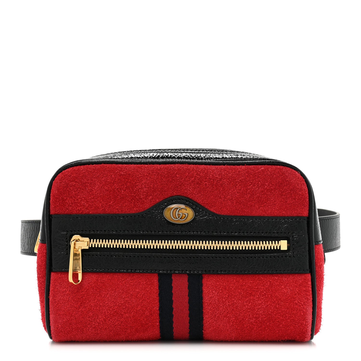 Gucci Suede Small Ophidia Belt Bag 85 34 Hibiscus Red 1 of 15