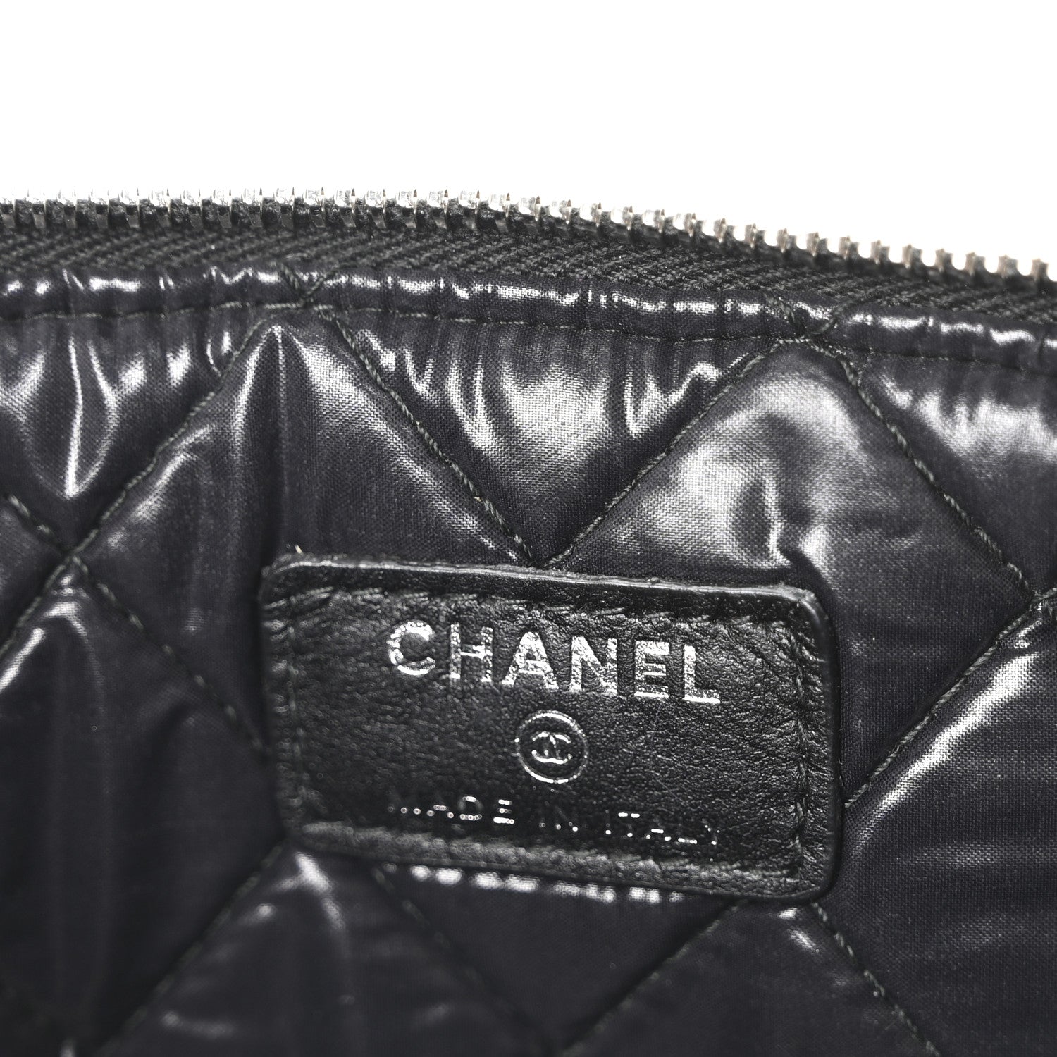 Chanel Canvas Large Deauville Pouch Grey 6 of 10