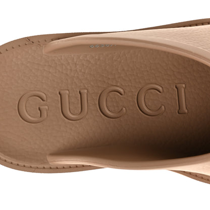 Gucci Rubber GG Monogram Perforated Elea Platform 55mm Lug Sole Sandals 39 Vintage Camel 7 of 10