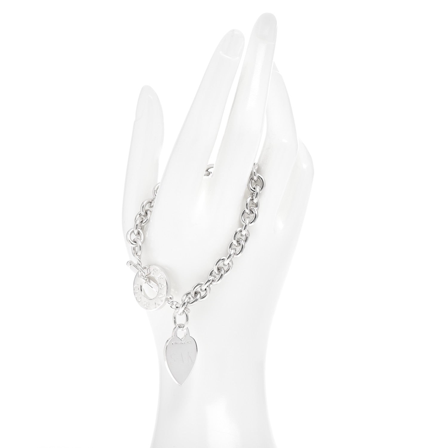 Tiffany Sterling Silver Heart Tag Toggle Bracelet 2 of 4