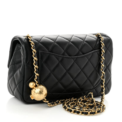 Chanel Lambskin Quilted Mini Rectangular Pearl Crush Flap Black 3 of 11