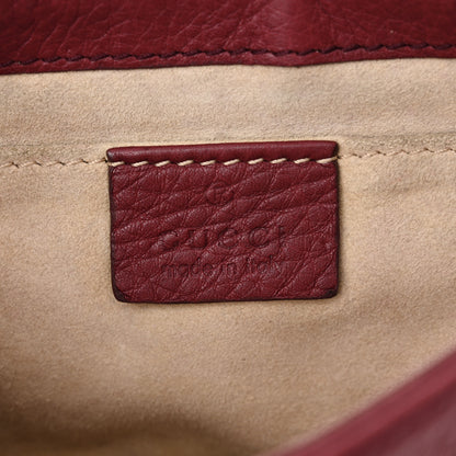 Gucci Pebbled Calfskin Small 1973 Chain Shoulder Bag Red 6 of 12