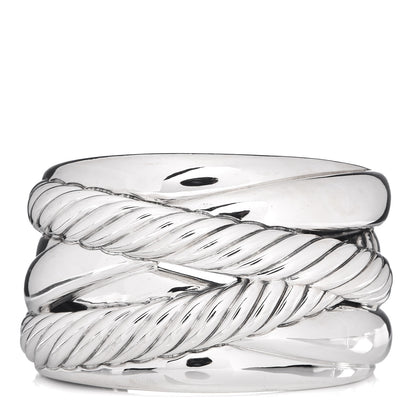 David Yurman Sterling Silver Crossover Cuff Bracelet 1 of 4