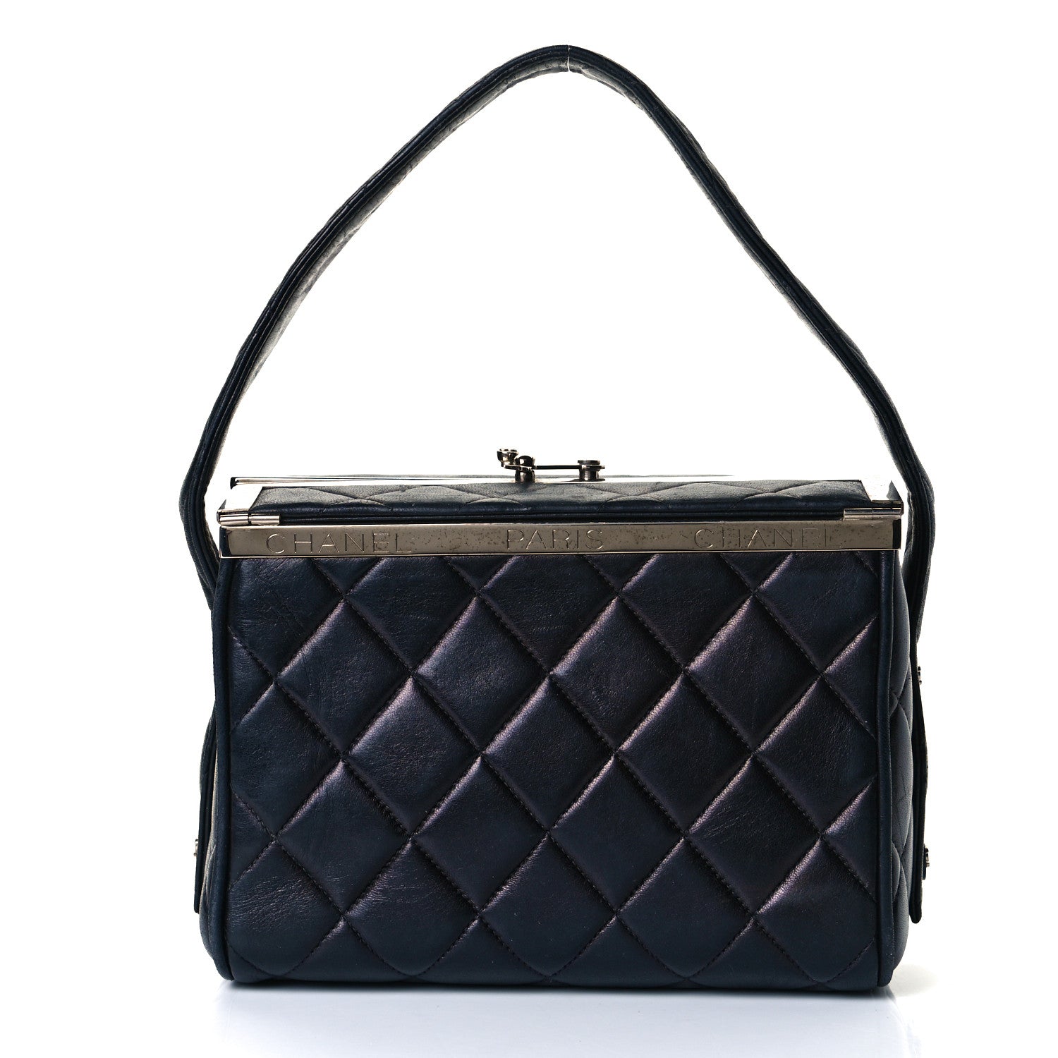 Chanel Lambskin Quilted Box Bag Black 1 of 6