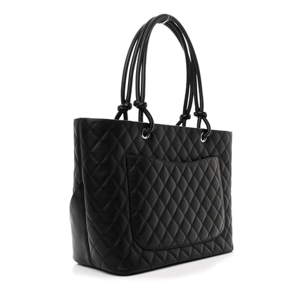 Chanel Calfskin Quilted Large Cambon Tote Black 3 of 10